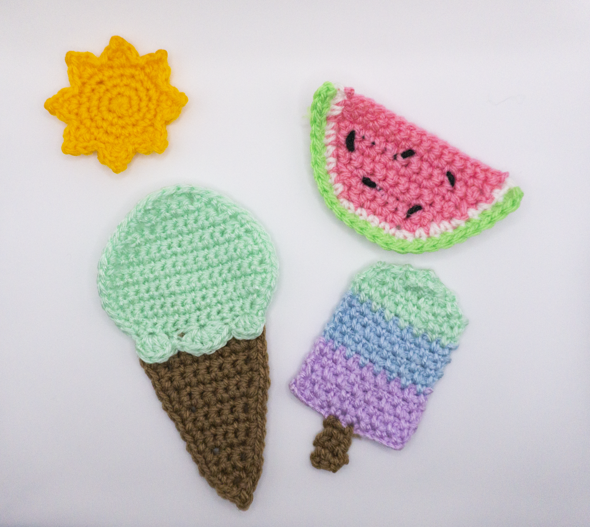 Crochet Sun Applique