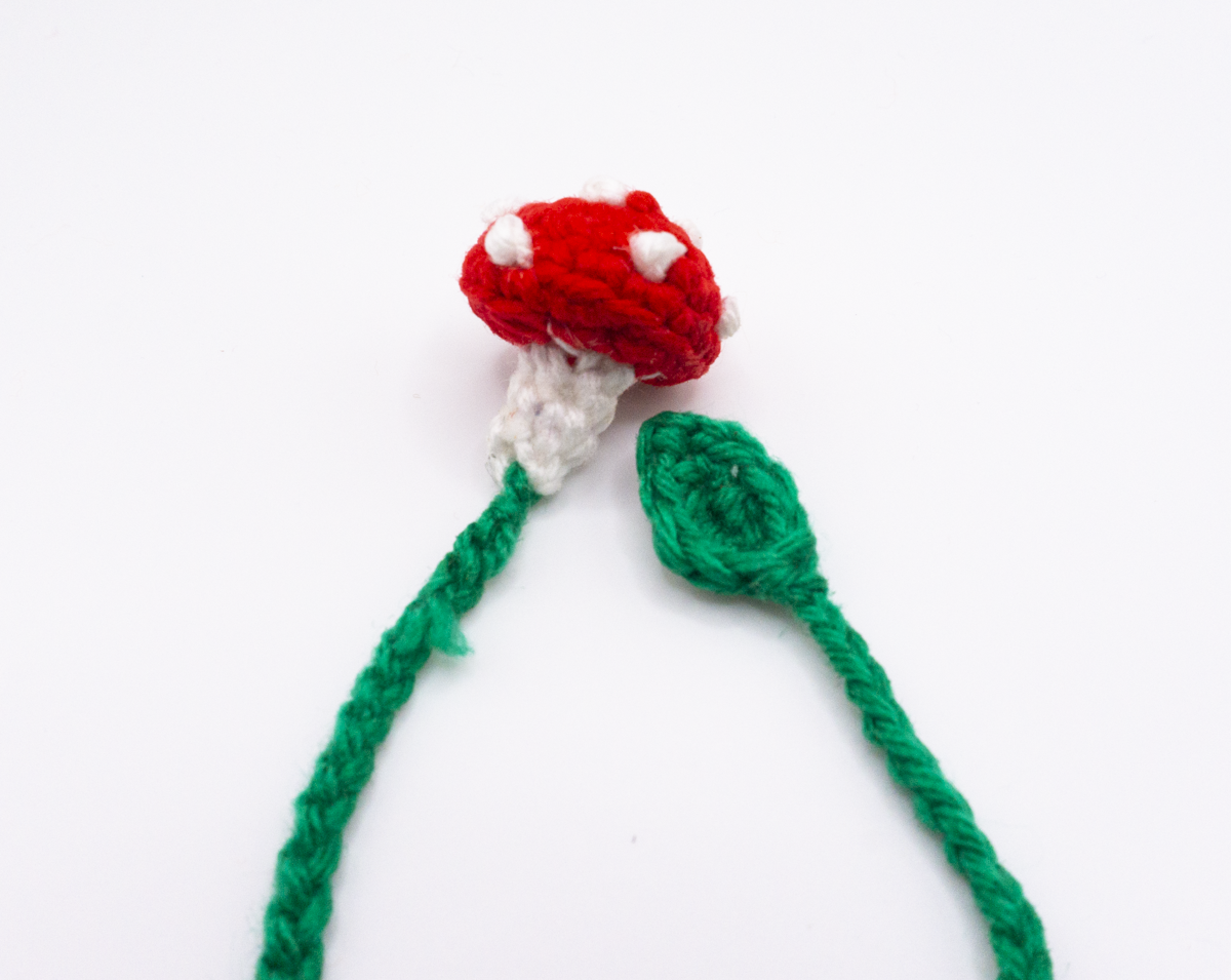 Crochet Toadstool Mushroom Bookmark