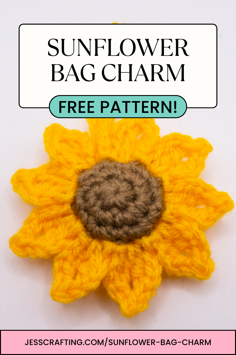 Sunflower Bag Charm