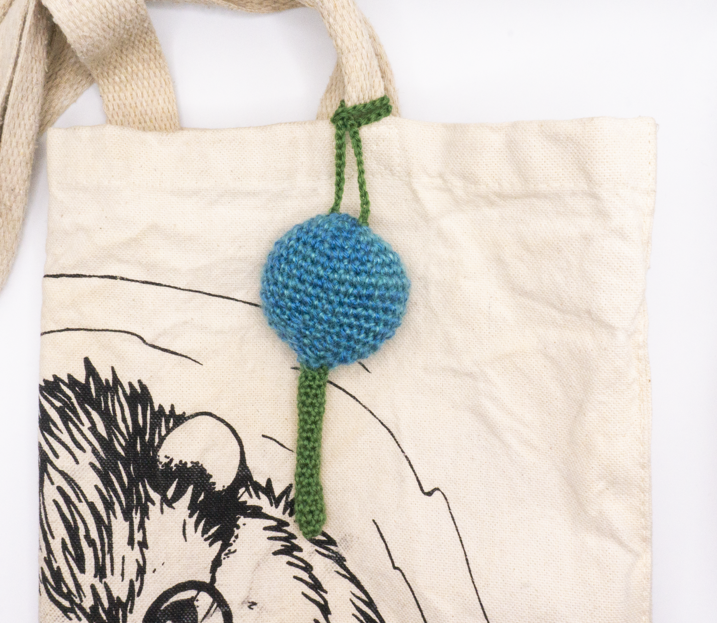 Crochet Stardew Valley Blue Jazz Bag Charm