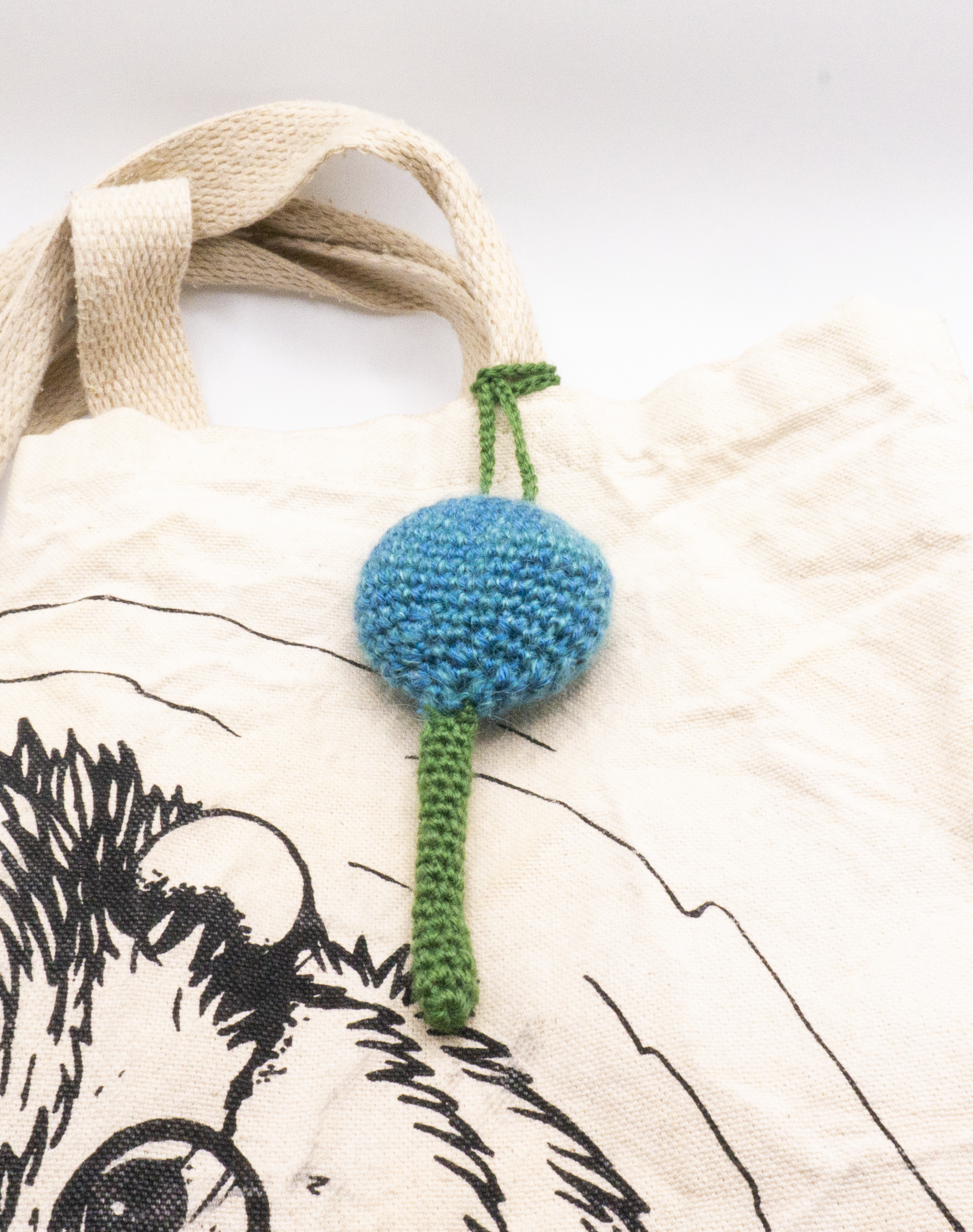 Crochet Stardew Valley Blue Jazz Bag Charm