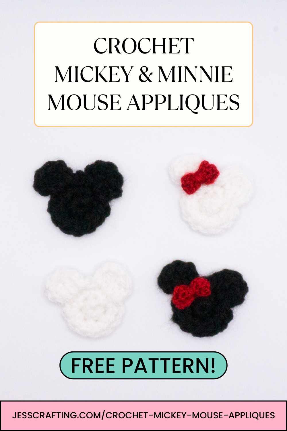 Crochet Mickey Mouse Applique