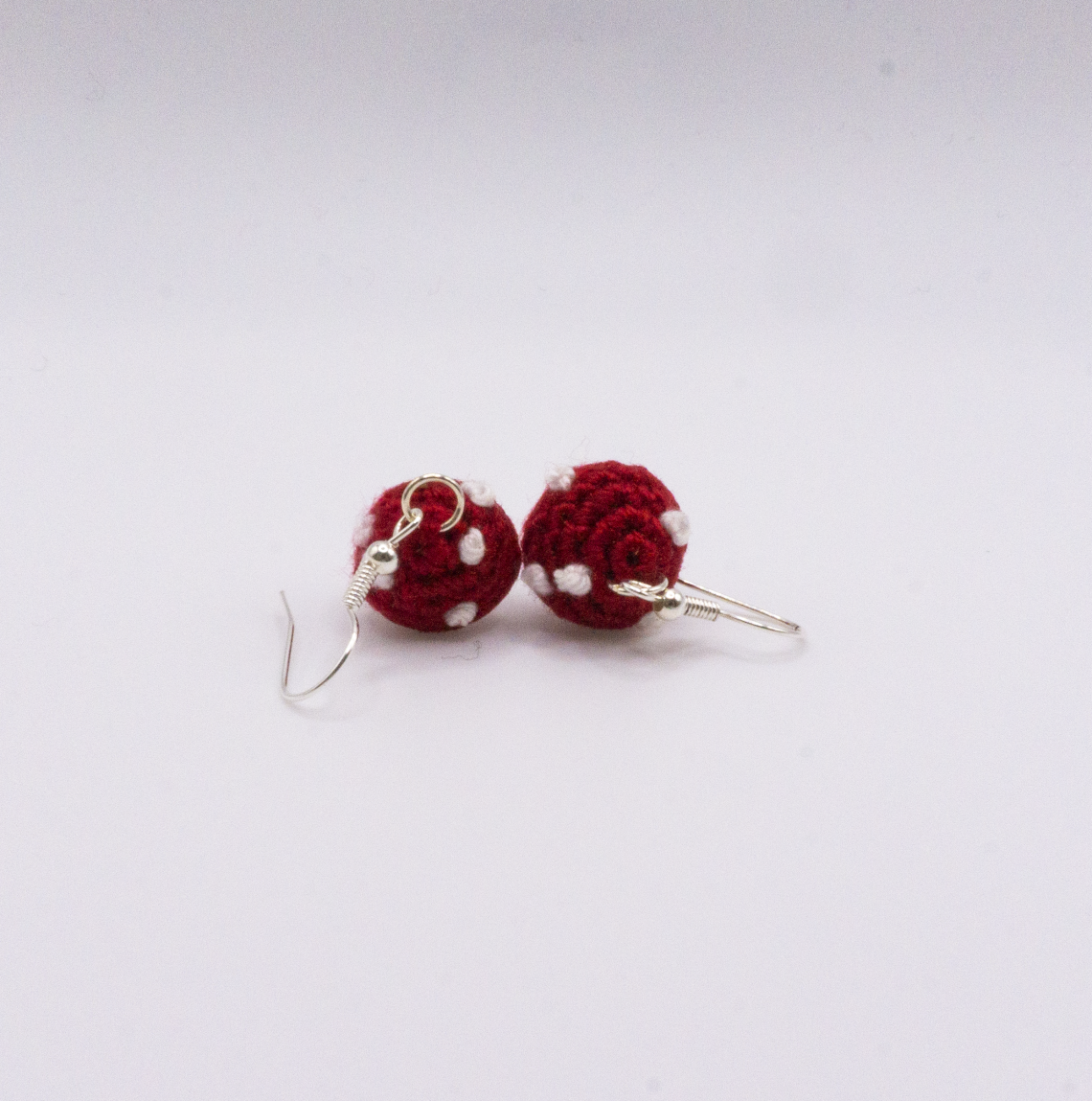 Crochet Mushroom Earrings 3