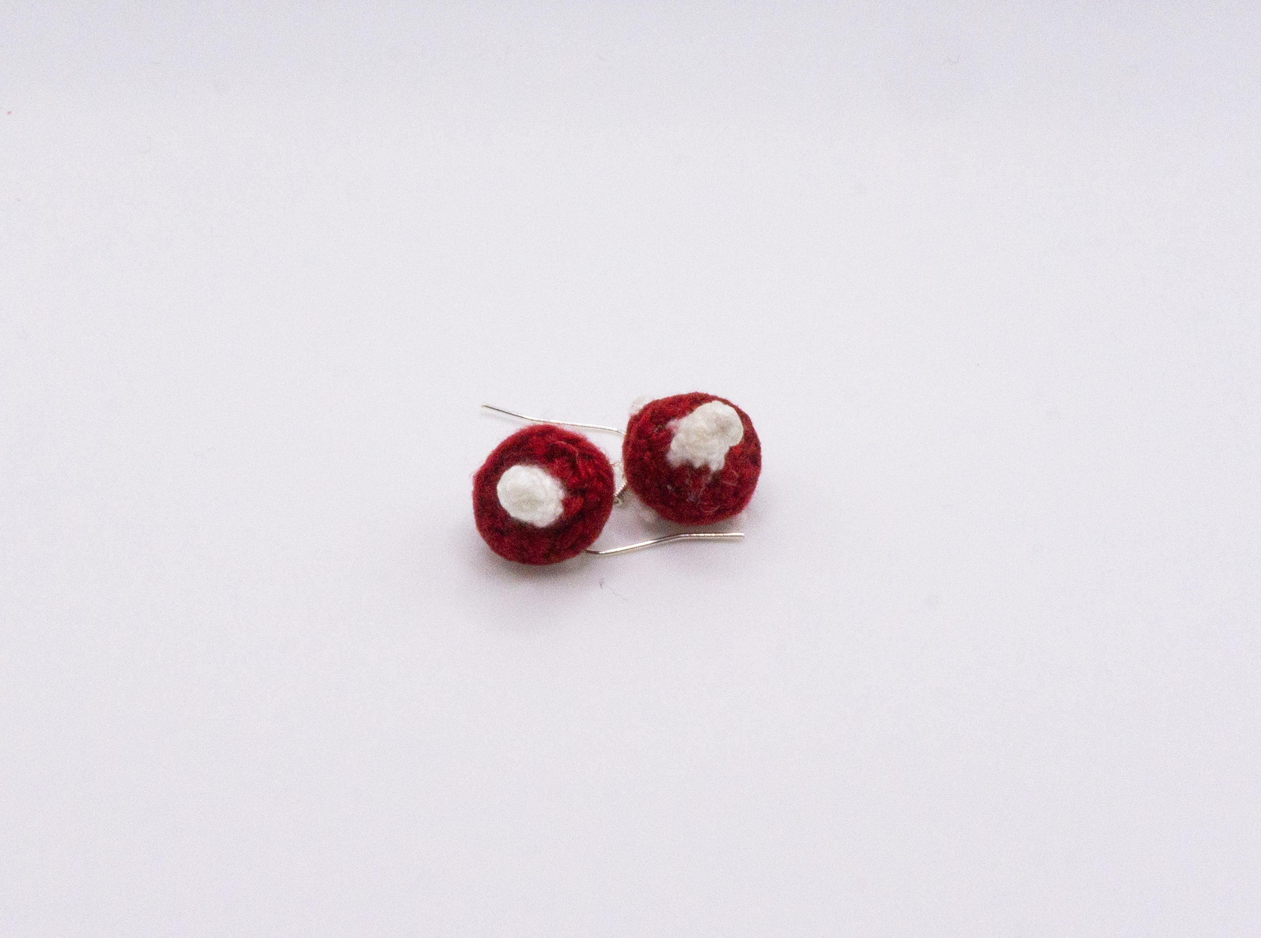 Crochet Mushroom Earrings 5