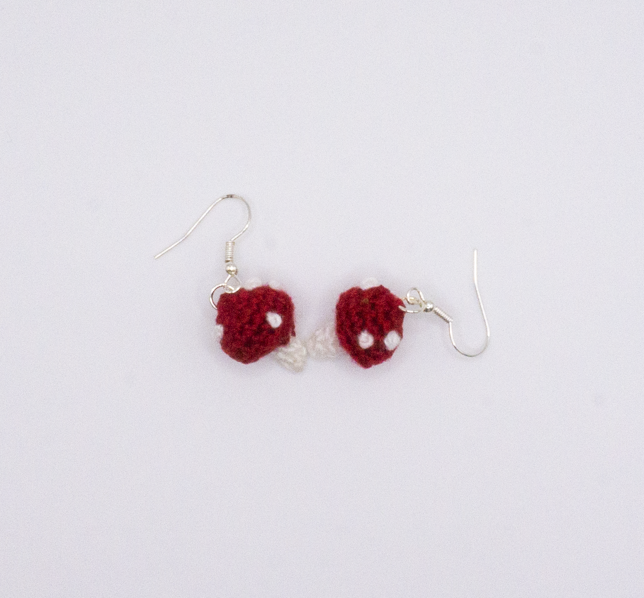 Crochet Mushroom Earrings 6