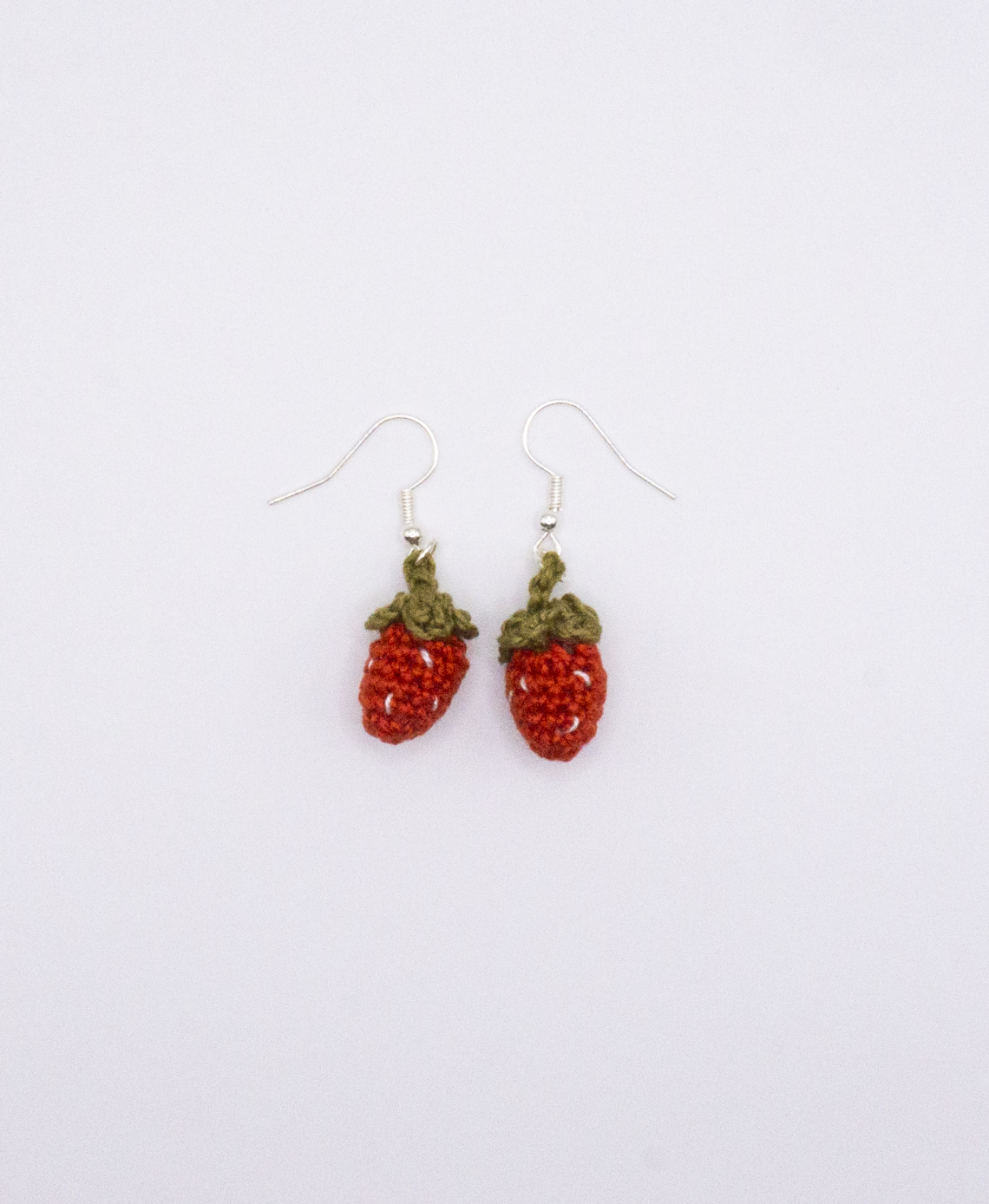 Crochet Strawberry Earrings 3