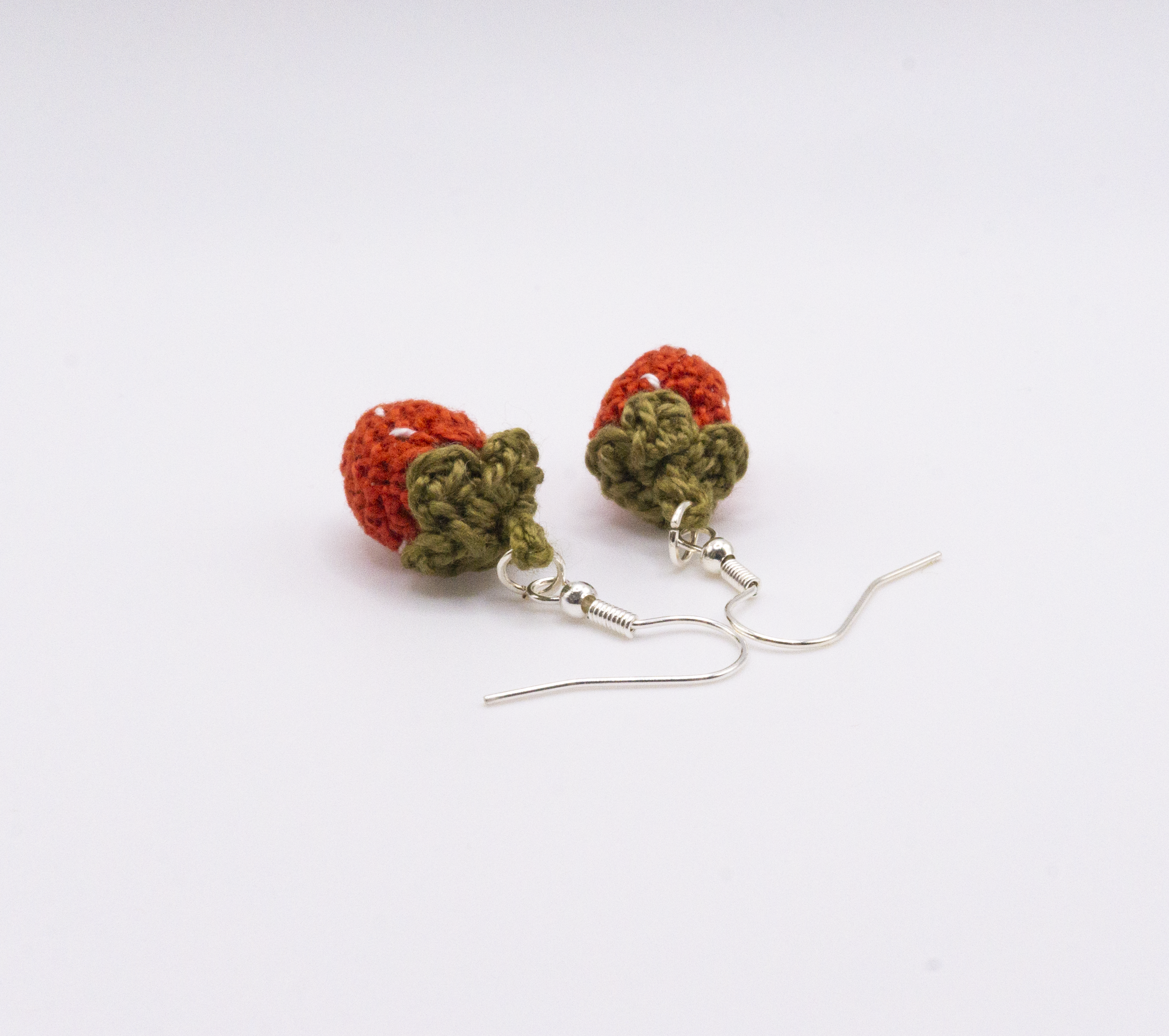 Crochet Strawberry Earrings 2