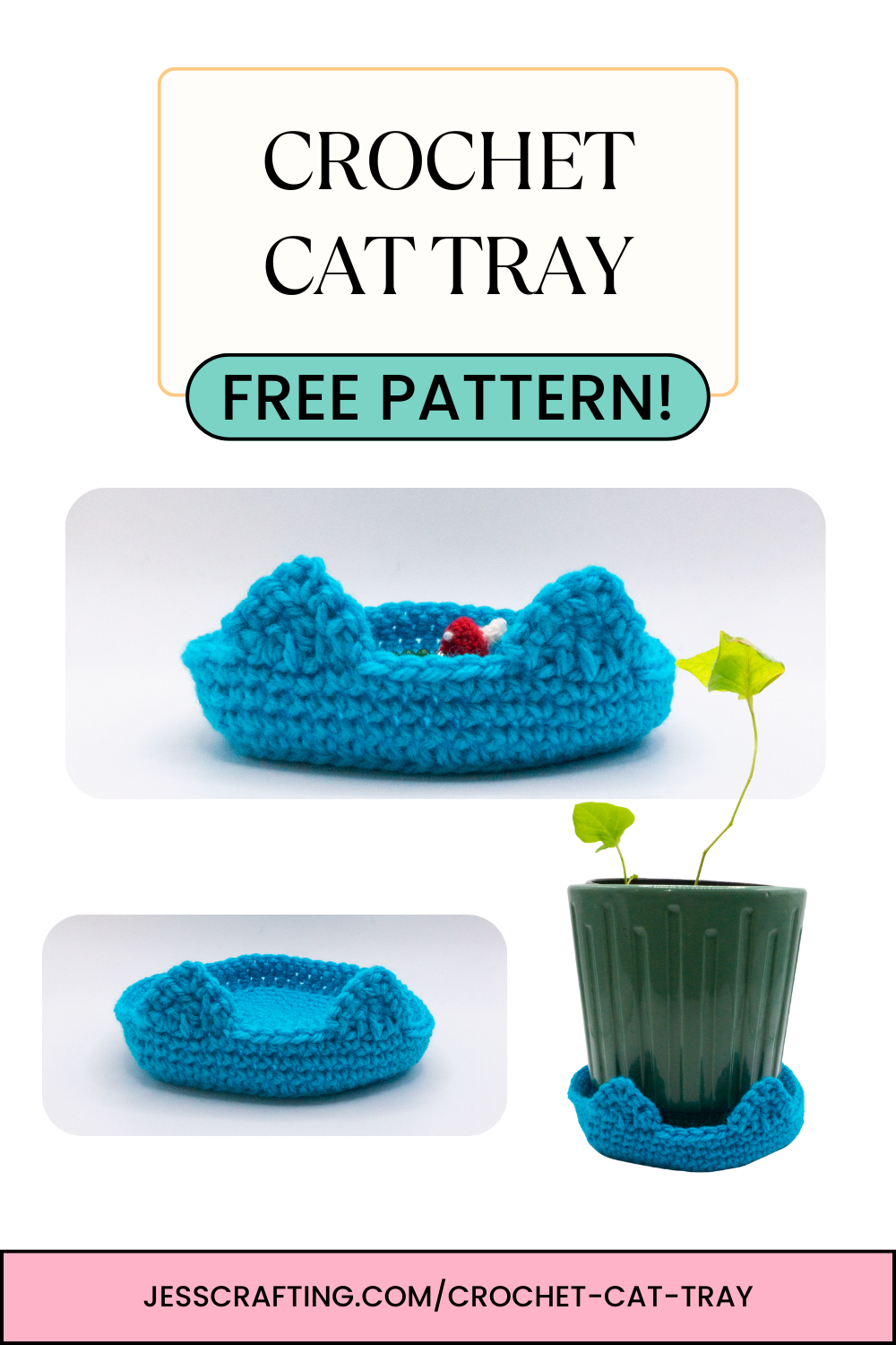 Crochet Cat Tray