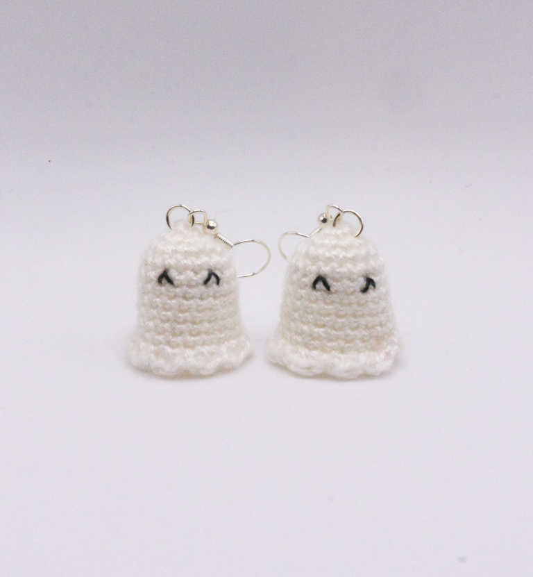 Crochet Ghostie Earrings 1