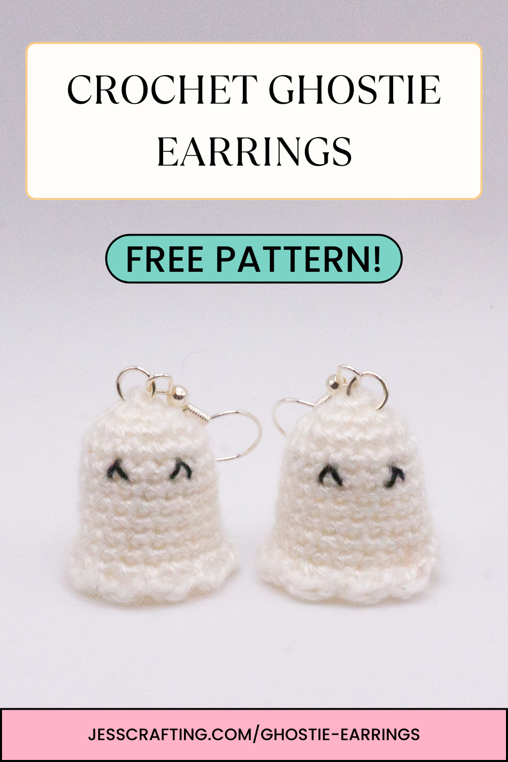 Crochet Ghostie Earrings