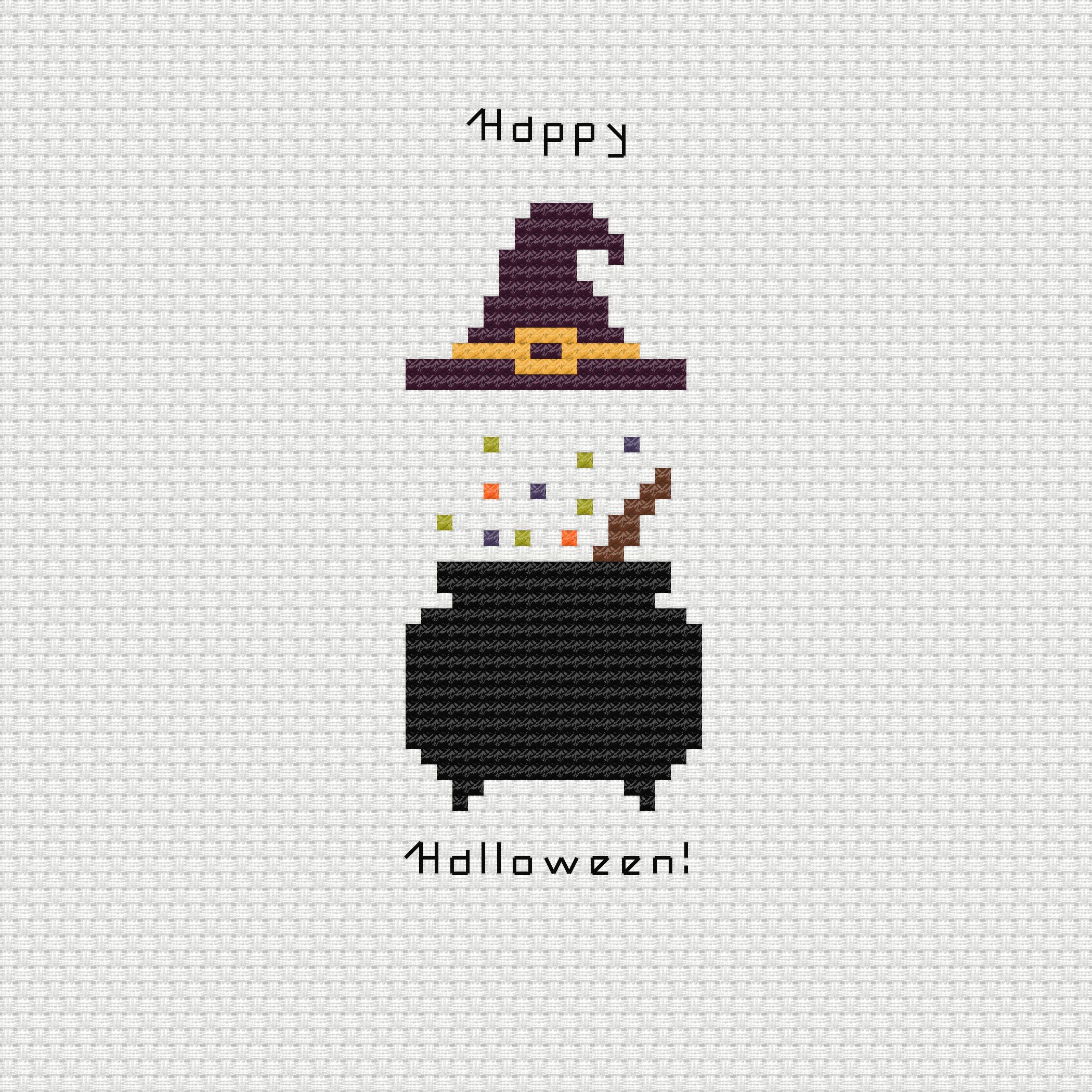Witch's Hat Cross Stitch