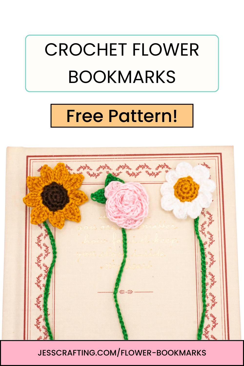 Crochet Flower Bookmarks