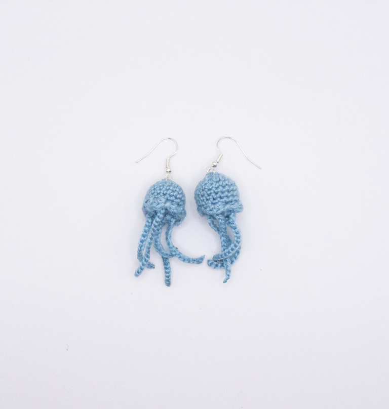 Crochet Jellyfish Earrings 2