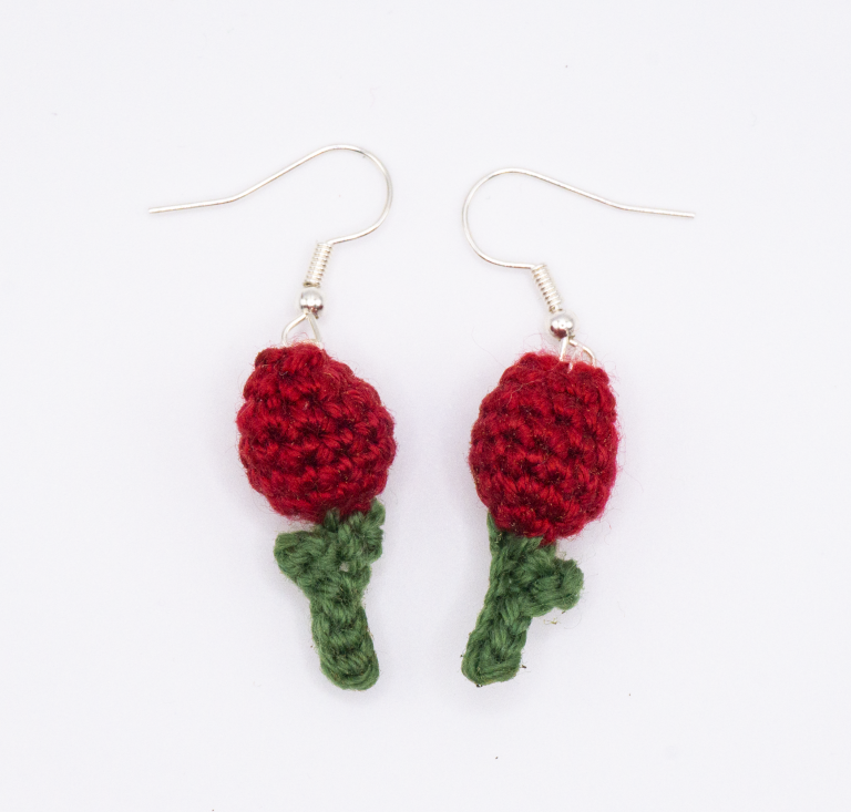 Crochet Tulip Earrings 2