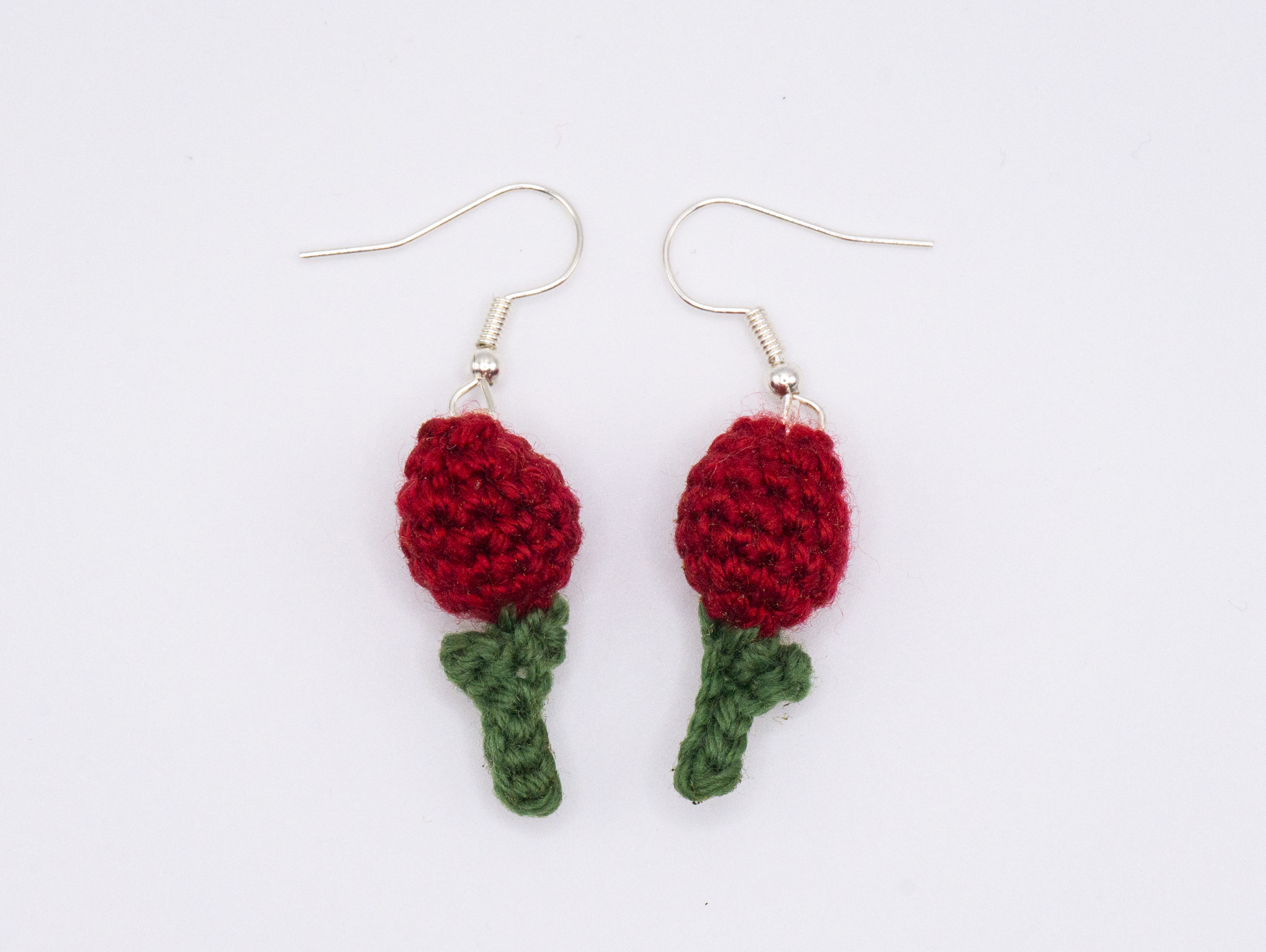 Crochet Tulip Earrings 1