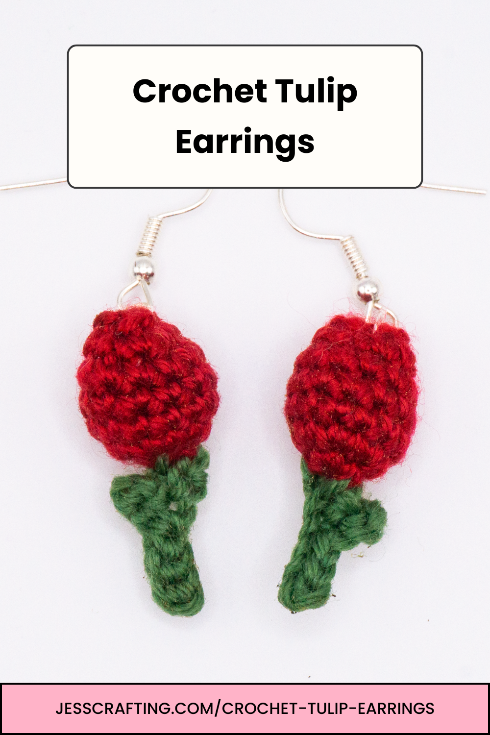Crochet Tulip Earrings