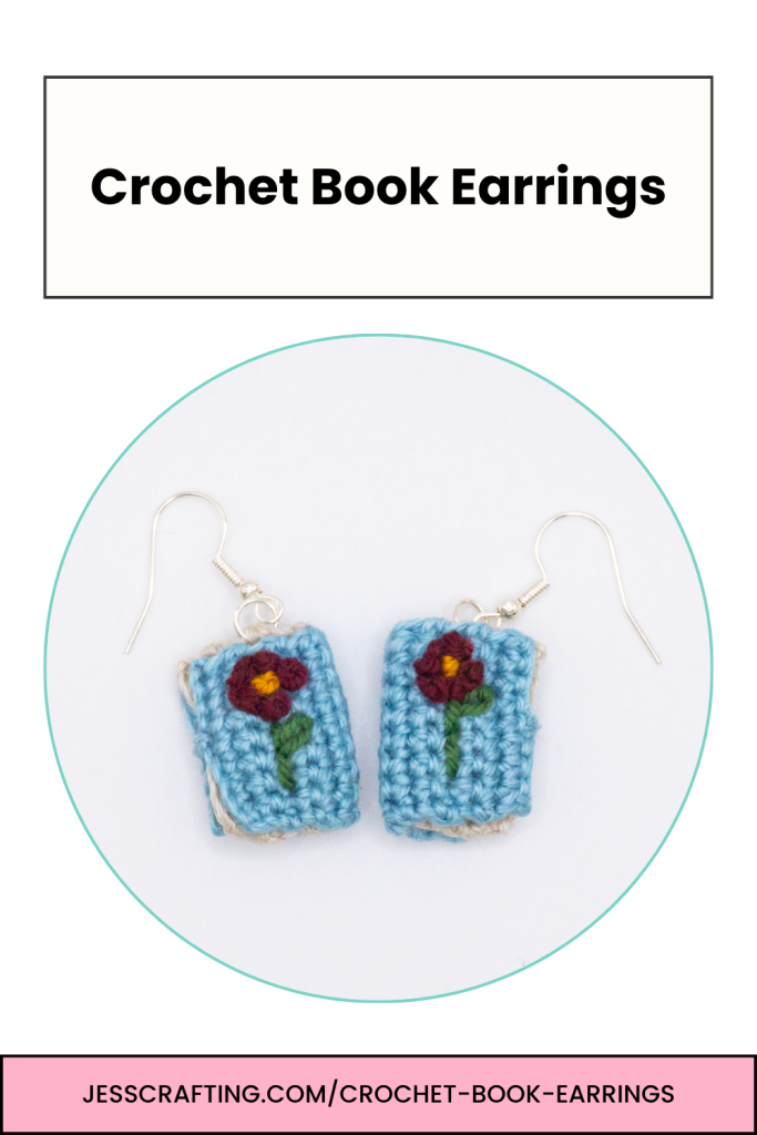 Crochet Book Earrings