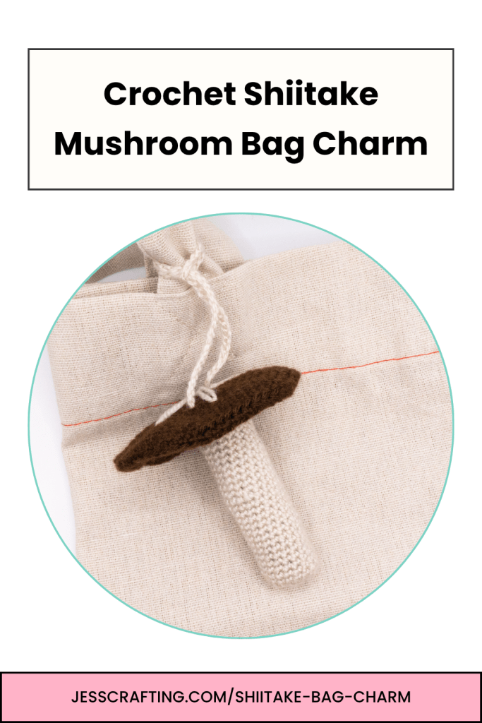 Crochet Shiitake Mushroom Bag Charm