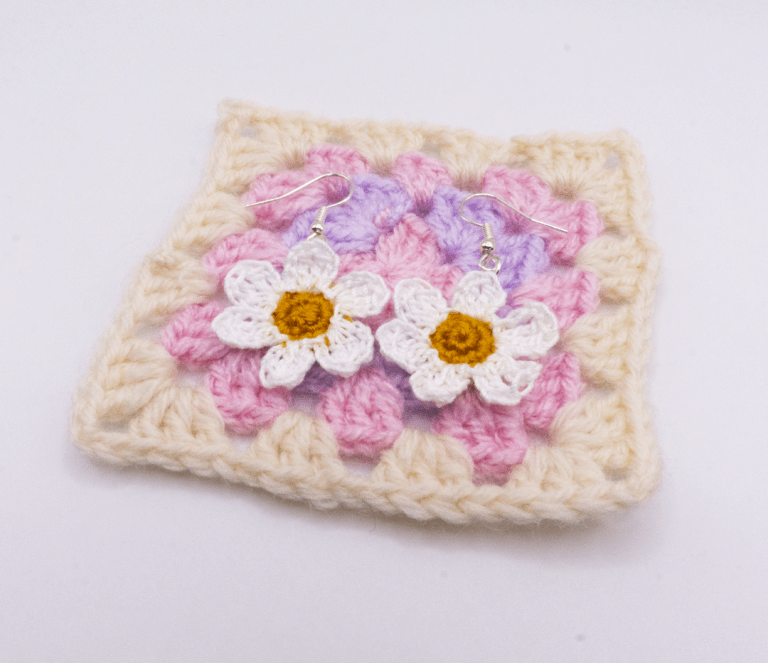 Crochet Flower Earrings 2